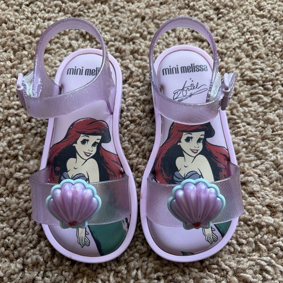 Mini Melissa Other - Mini Melissa Disney Mar Sandal Princess Ariel Little Mermaid Sandals Shoes 8